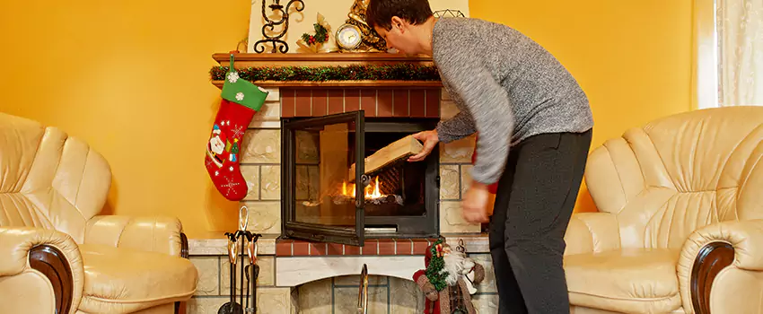 Rusted Metal Fireplace Restoration in Artesia, California